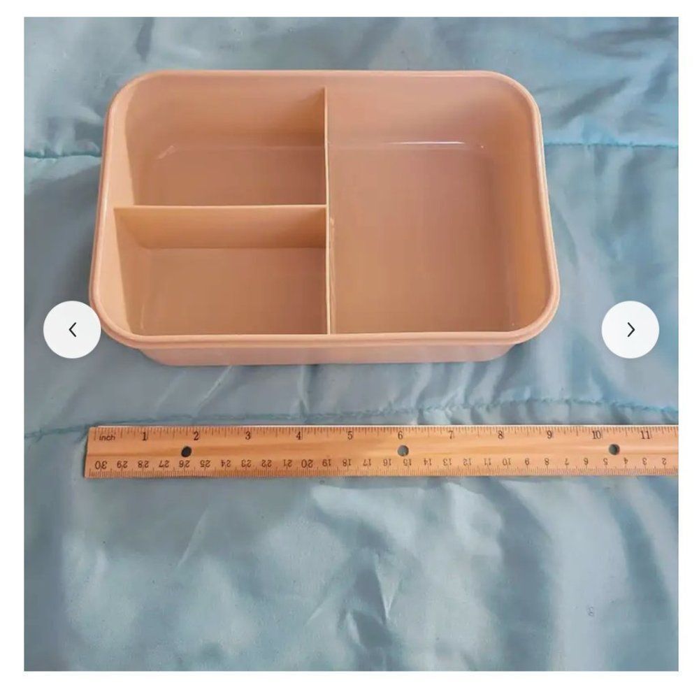 NEW Portion Control Leakproof Lunch Bento Box Microwave Safe Tableware PINK ONLY - Picture 11 of 15